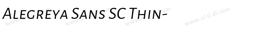 Alegreya Sans SC Thin字体转换
